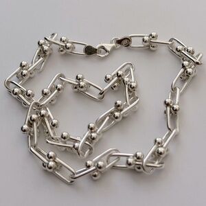 Unisex 925 silver link chain necklace 18 inches